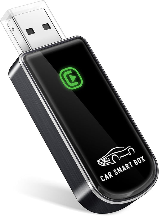 Wireless CarPlay Adapter for Apple iPhone iOS 10+ & Cars from 2015+, Mini Edition, Converts Factory Wired to Wireless CarPlay Dongle Plug & Play (Brushed Cobalt Blue)